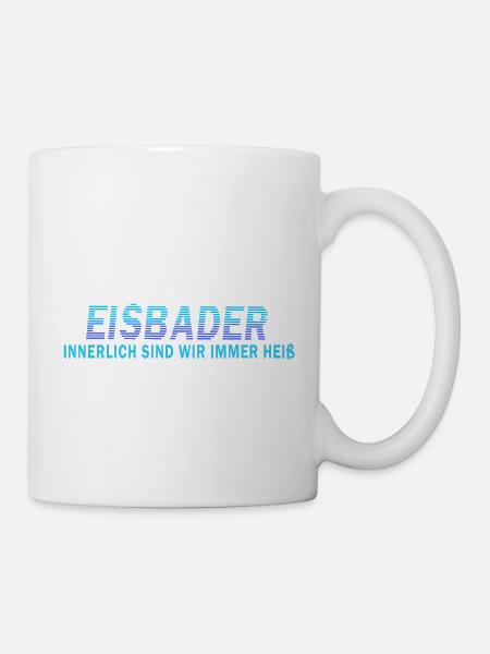 winter eisbaden minus grad eisbader eis und heiß - Tasse - Weiß
