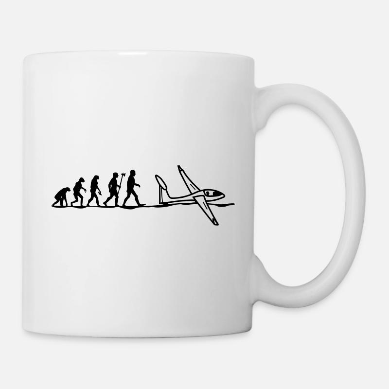 évolution planeur planeur planeur volant pilote de planeur - Mug blanc - blanc