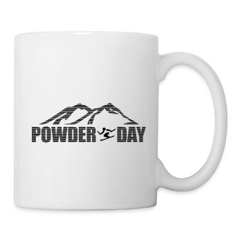 Powder Day, Skistreife - Tasse - Weiß - Rechts