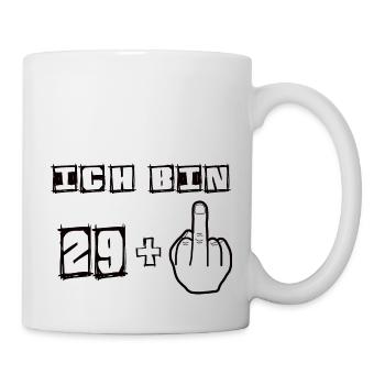 30. Geburtstag Ich Bin 29 + Geschenk Männer Frauen - Tasse - Weiß - Rechts