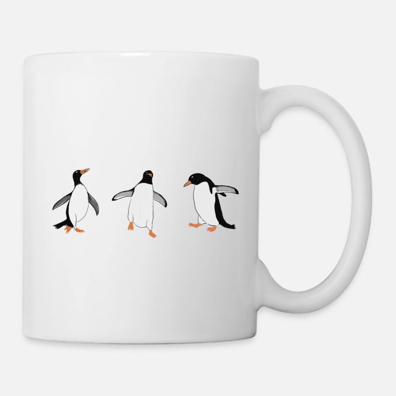 Happy Pinguin Trio - Tasse - Weiß