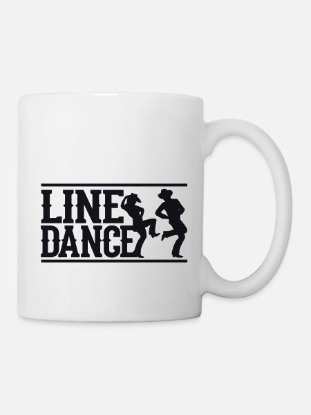 Line dance country music western cowboy girl - Mug - white