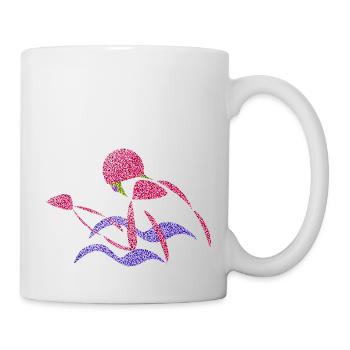 Nageur, brasse. Brasse. nager, nager - Mug blanc - blanc - Droite