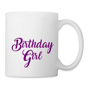 Birthday Girl - Anniversaire Filles - Style de slogan - Mug blanc - blanc - Droite