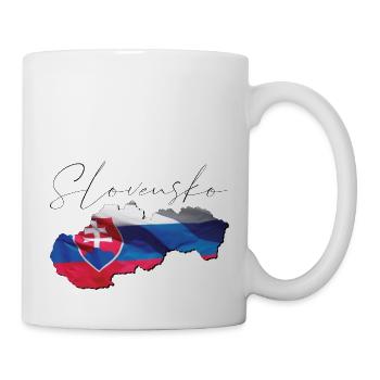 Slowakei Flagge in der Slowakei Landkarte SK - Tasse - Weiß - Rechts