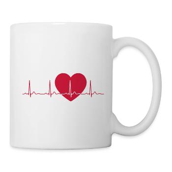 Heart Beat ECG Line - Mug - white - Right