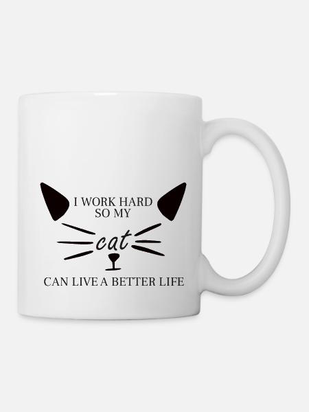 Tout pour le chat - Mug blanc - blanc