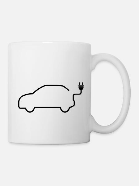 Electric car electric vehicles E-car e-mobility - Mug - white