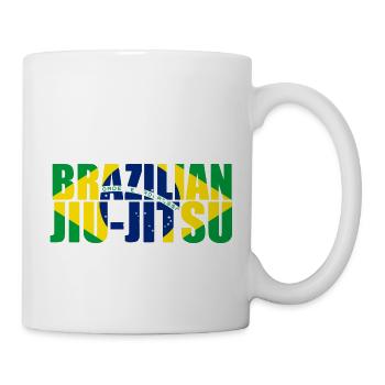 Drapeau brésilien de Jiu-Jitsu 3 BJJ - Mug blanc - blanc - Droite