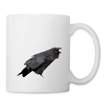 Corneille de polygone - Mug blanc - blanc - Droite