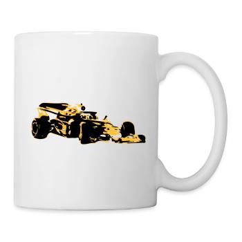 Voiture de course - Mug blanc - blanc - Droite