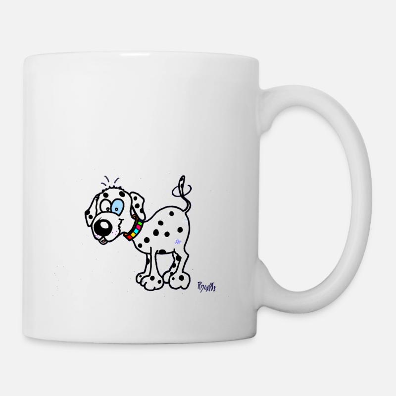Glücklicher dalmatinischer Hund - Tasse - Weiß