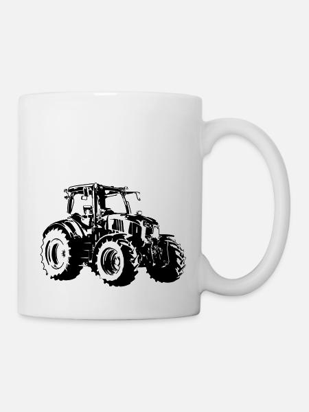 Tracteur - Mug blanc - blanc
