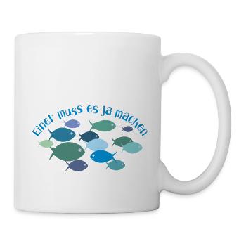 One must make it yes fish swarm 1 - Mug - white - Right