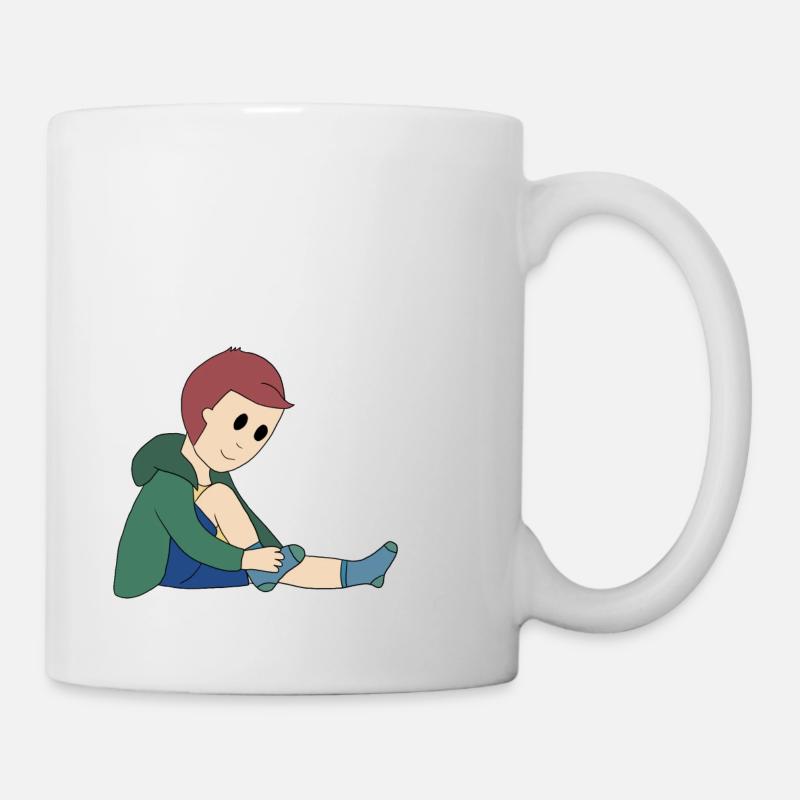 Anziehen von Socken - Tasse - Weiß