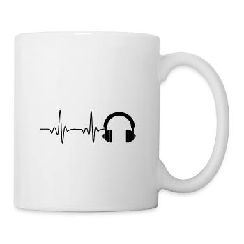 Heartbeat Earphone Headphones - Mug - white - Right