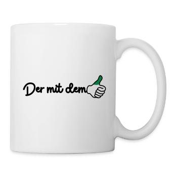Der mit dem grünen Daumen - Tasse - Weiß - Rechts