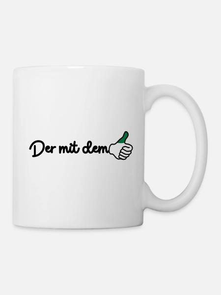 Der mit dem grünen Daumen - Tasse - Weiß