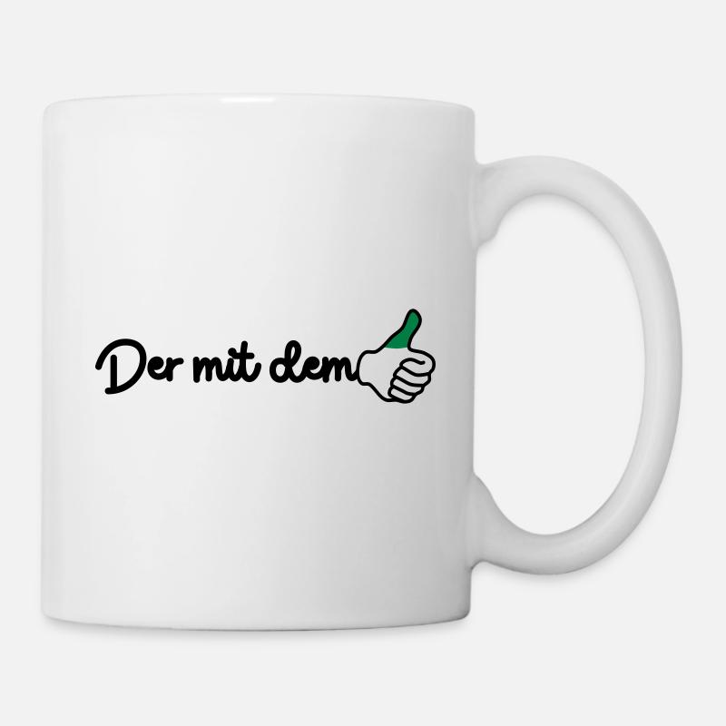 Der mit dem grünen Daumen - Tasse - Weiß