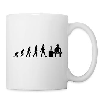 Mann Sauna Geschenk Saunahaus Banja Spa Hamam - Tasse - Weiß - Rechts