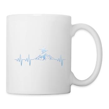 Snowboarder Snowboard Heartbeat - Mug - white - Right