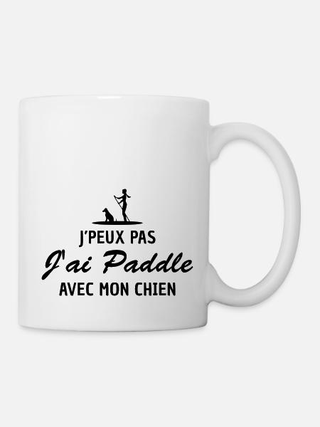 Je peux pas j'ai paddle avec mon chien - Mug blanc - blanc