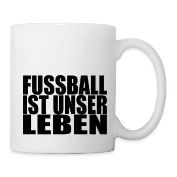 Fußball ist unser Leben - Tasse - Weiß - Rechts