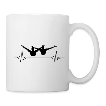 Synchro Swim Synchronized Swimming Heartbeat - Mug - white - Right