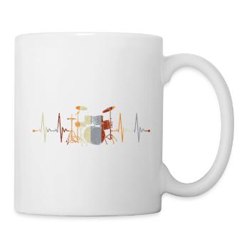 Batteur batteur batteur batteur battement de cœur - Mug blanc - blanc - Droite