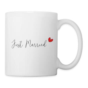 JUST MARRIED. ES LEBE DIE EHE. VALENTINSTAG - Tasse - Weiß - Rechts