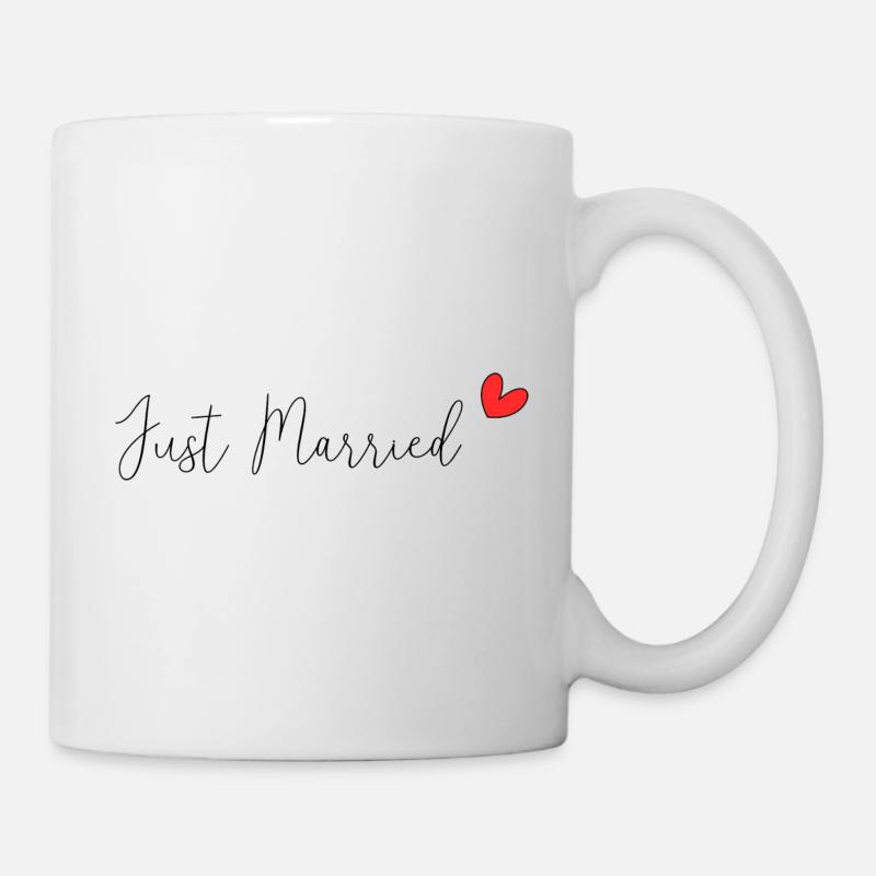 JUST MARRIED. VIVE LES MARIES. SAINT VALENTIN - Mug blanc - blanc