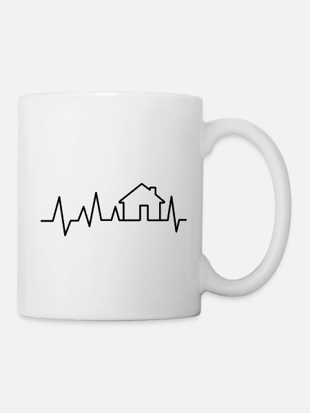 Puls Bauherrin Geschenk Hausbau Baustelle - Tasse - Weiß