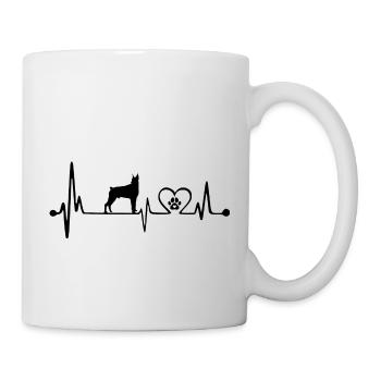 Dobermann Auto Aufkleber Hund Autoaufkleber Hunde - Tasse - Weiß - Rechts
