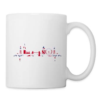 London Skyline Herzschlag - Tasse - Weiß - Rechts