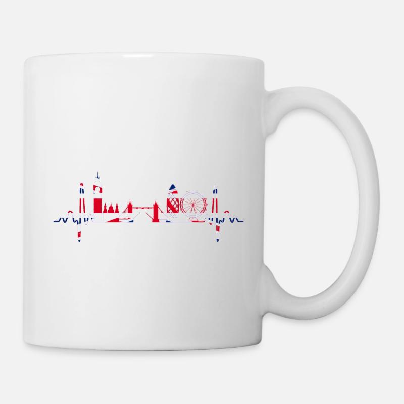 Londres Skyline Battement de cœur - Mug blanc - blanc