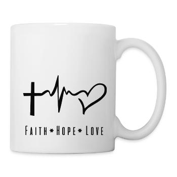 faith hope love - Mug - white - Right