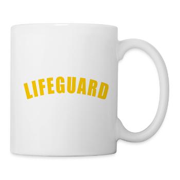 LIFEGUARD jaune nageur sauveteur maître-nageur - Mug blanc - blanc - Droite