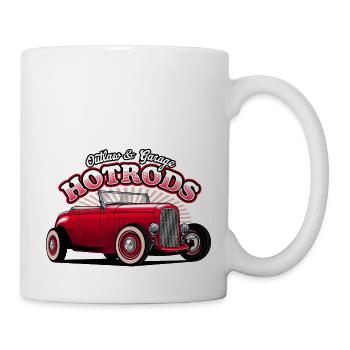 Hotrod Hot Rod Speedracer Outlaw & Garage - Tasse - Weiß - Rechts