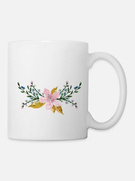 Blume - Tasse - Weiß