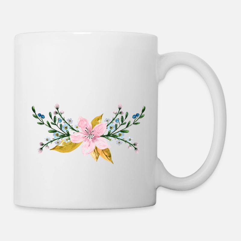 Blume - Tasse - Weiß