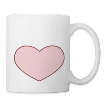 Coeur Rose - Mug blanc - blanc - Droite