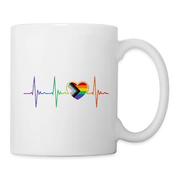 LGBT Arc-en-ciel Drapeau Gay Pride Pouls - Mug blanc - blanc - Droite