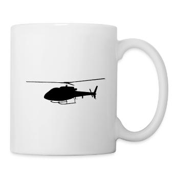 Helikopter, Hubschrauber - Tasse - Weiß - Rechts