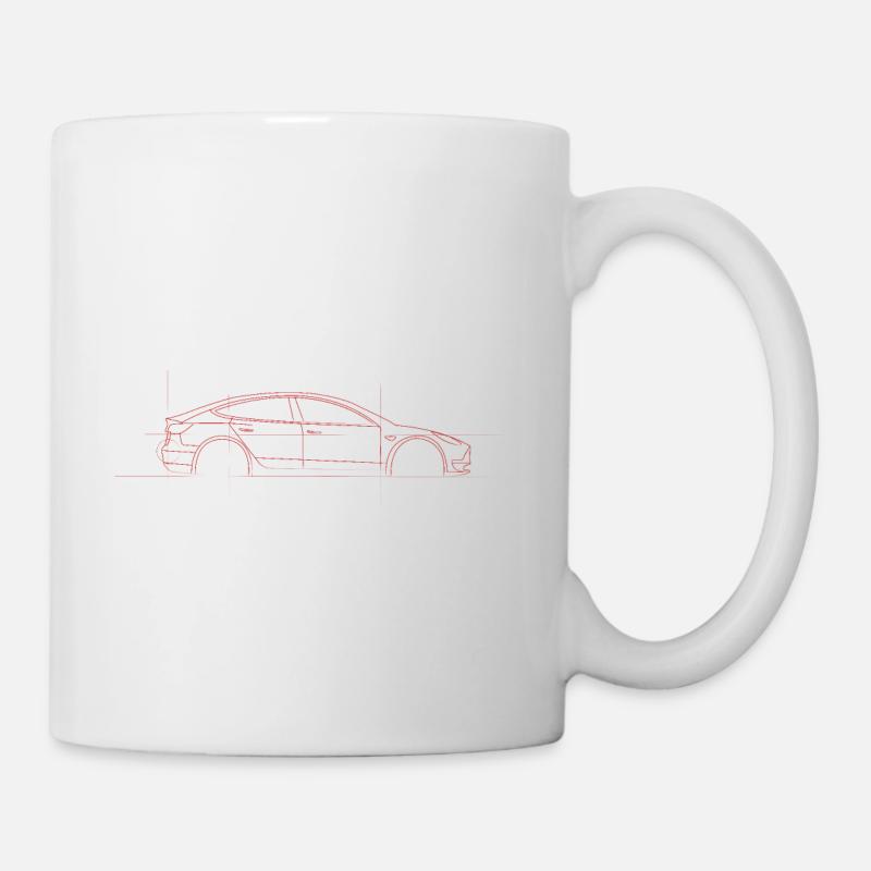 Elektrisch - E Auto - M3 - Tasse - Weiß