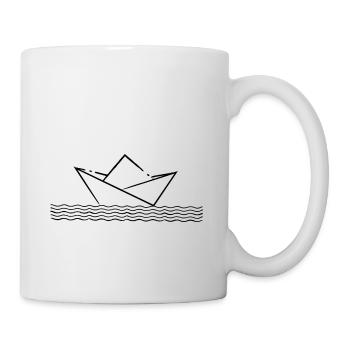 Papierschiff Urlaub am Meer - Tasse - Weiß - Rechts