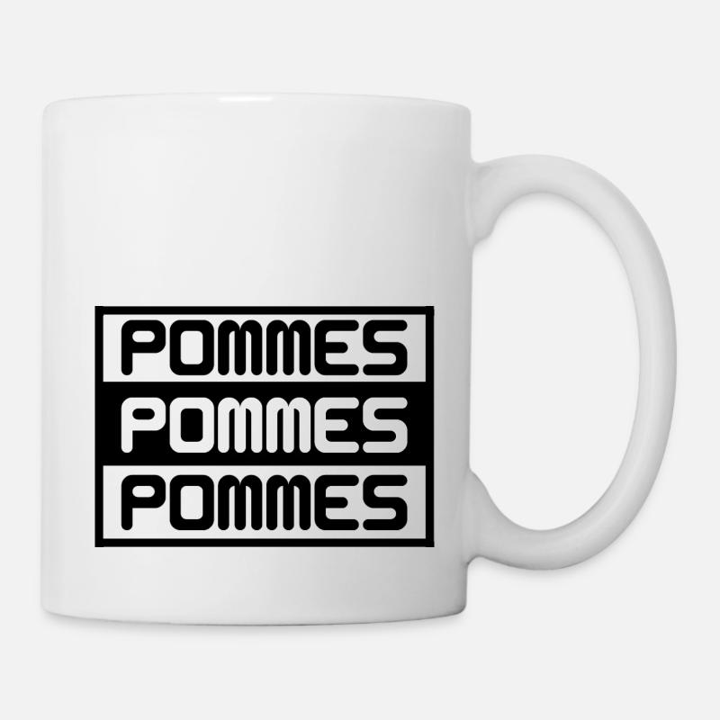 Pommes - Tasse - Weiß