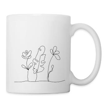 Blumen - Tasse - Weiß - Rechts