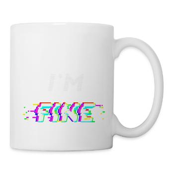 I'm fine glitch - Tasse - Weiß - Rechts