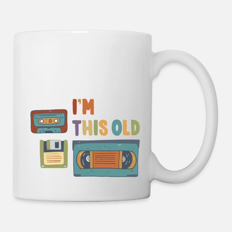 I'm This Old Vintage Retro 80er 90er Kassette - Tasse - Weiß