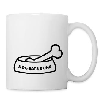 Dog Eats Bone - Brand Logo - Tasse - Weiß - Rechts